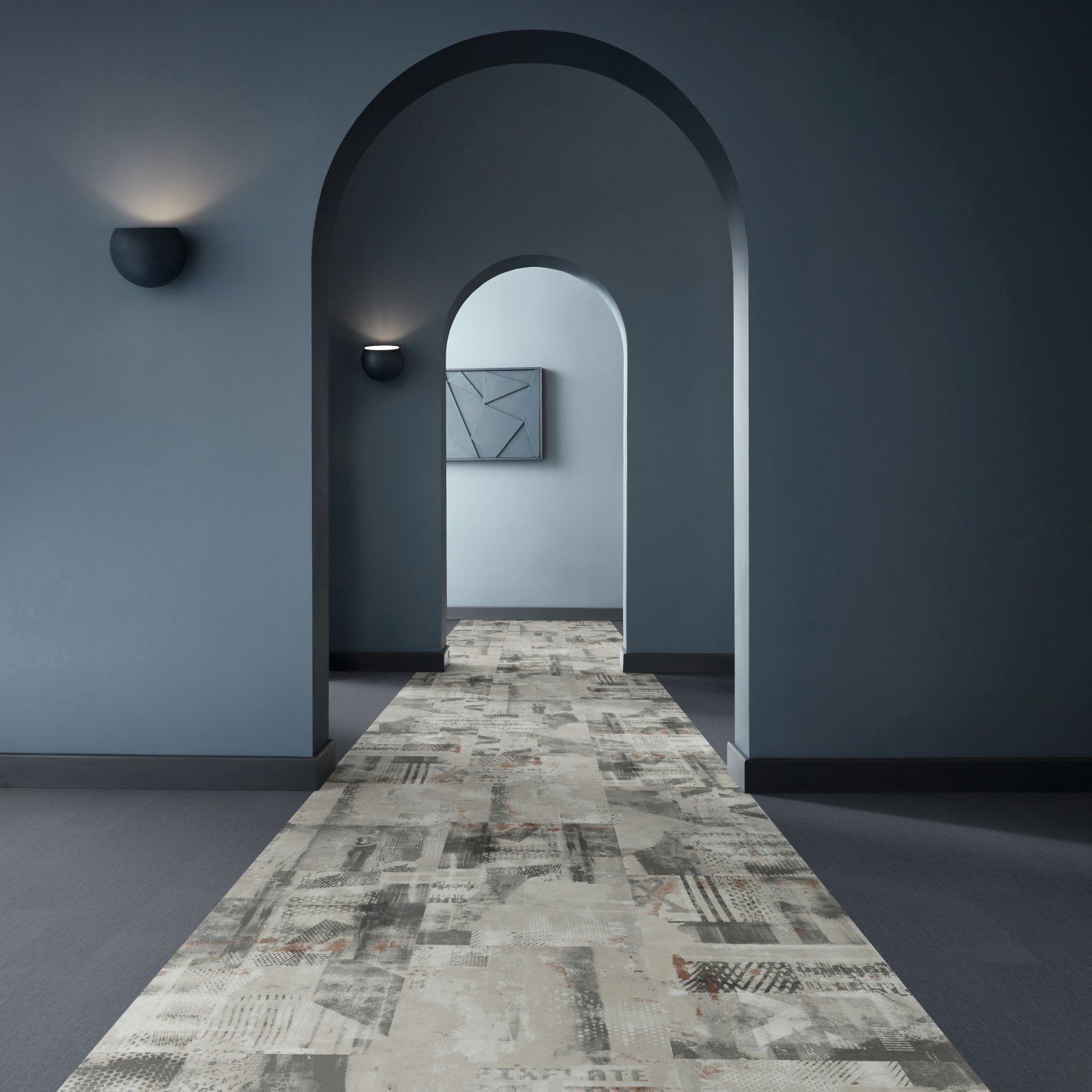 Leoncini SP730 floors provide a path through arched doorways and the surrounding Indigo SP720 floors 