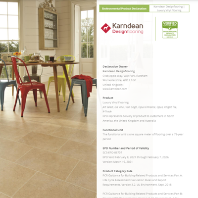 Karndean commercial environmental product declaration for gluedown products