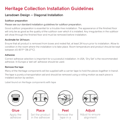 Karndean commercial Heritage lansdown installation guide