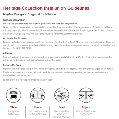 Karndean commercial Heritage mayfair installation guide