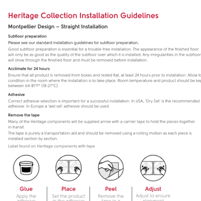 Karndean commercial Heritage montpellier installation guide