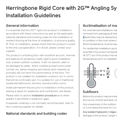 karndean commercial Rigid core herringbone installation guide