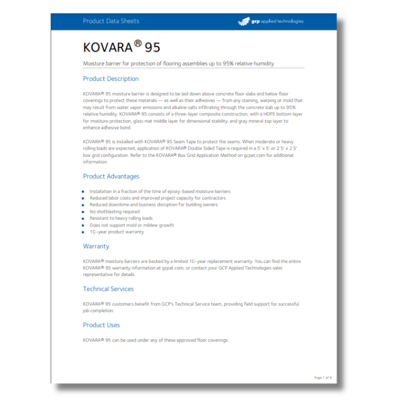 Kovara® 95 underlayment installation guide