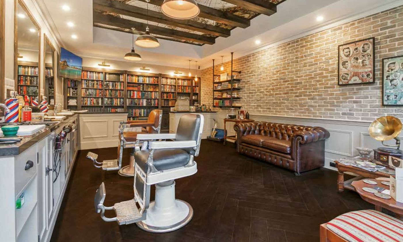 Opus barber shop seating