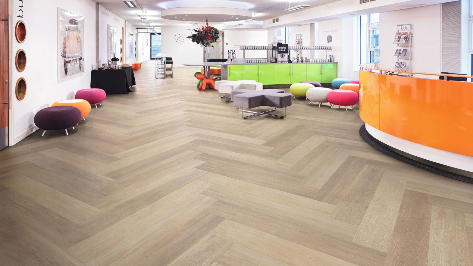 best loose lay floor installed in a workplace