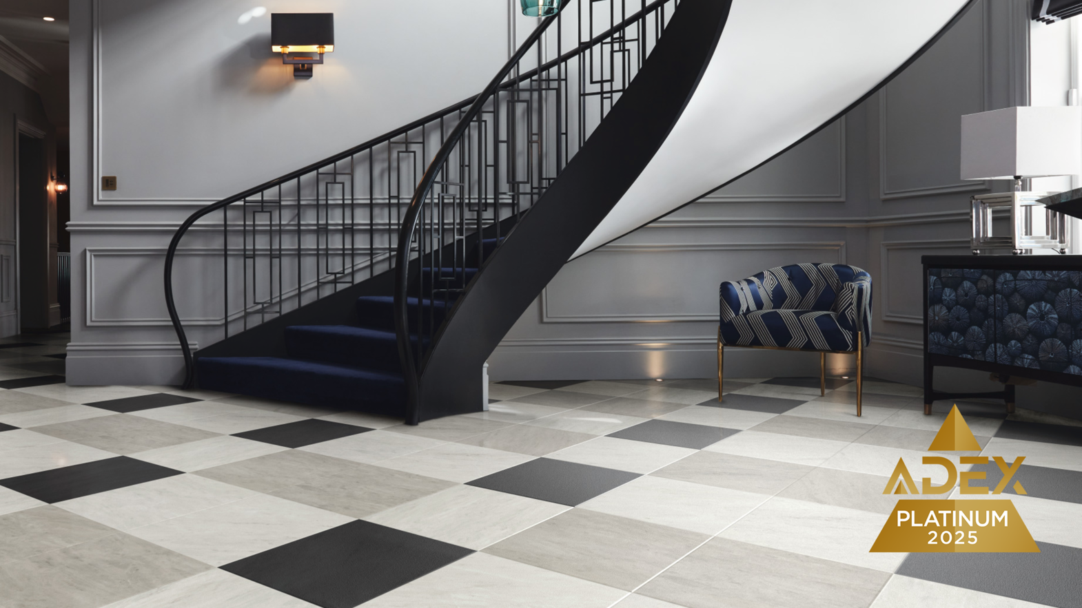 Ionic Marble (LM30), Corinthian Marble (LM31) and Doric  Marble (LM32) in a stairwell