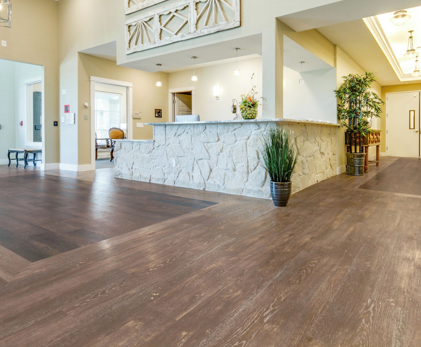 Civitas Senior Living lobby with Hessian Oak floors