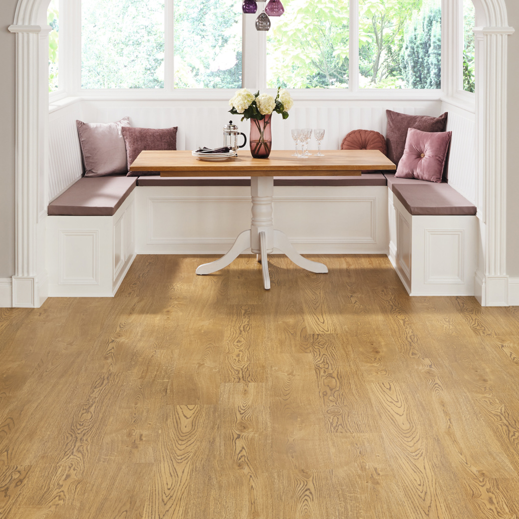 Karndean English character oak wood flooring in a dining area Van Gogh