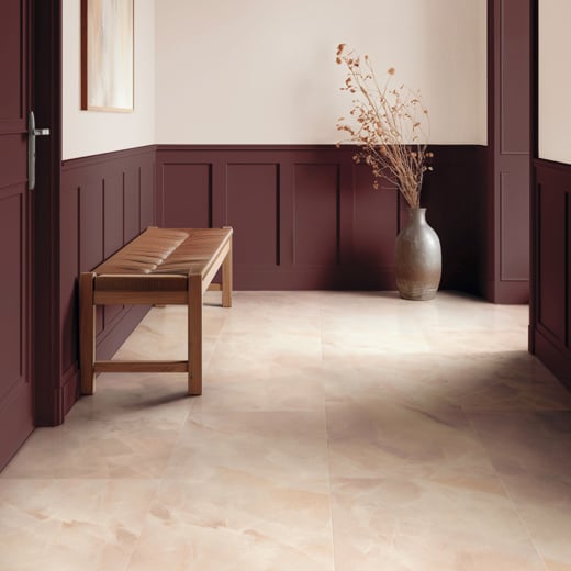 Hallway seating with Rose Onyx LM36 | AKT-LM36 floors